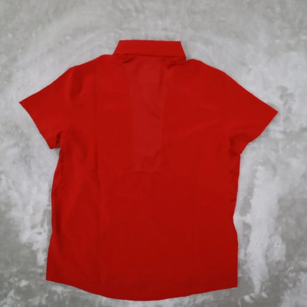 Adidas NC‎ Sate Wolf Pack Logo Red Short Sleeve Polo Shirt size Large NWT